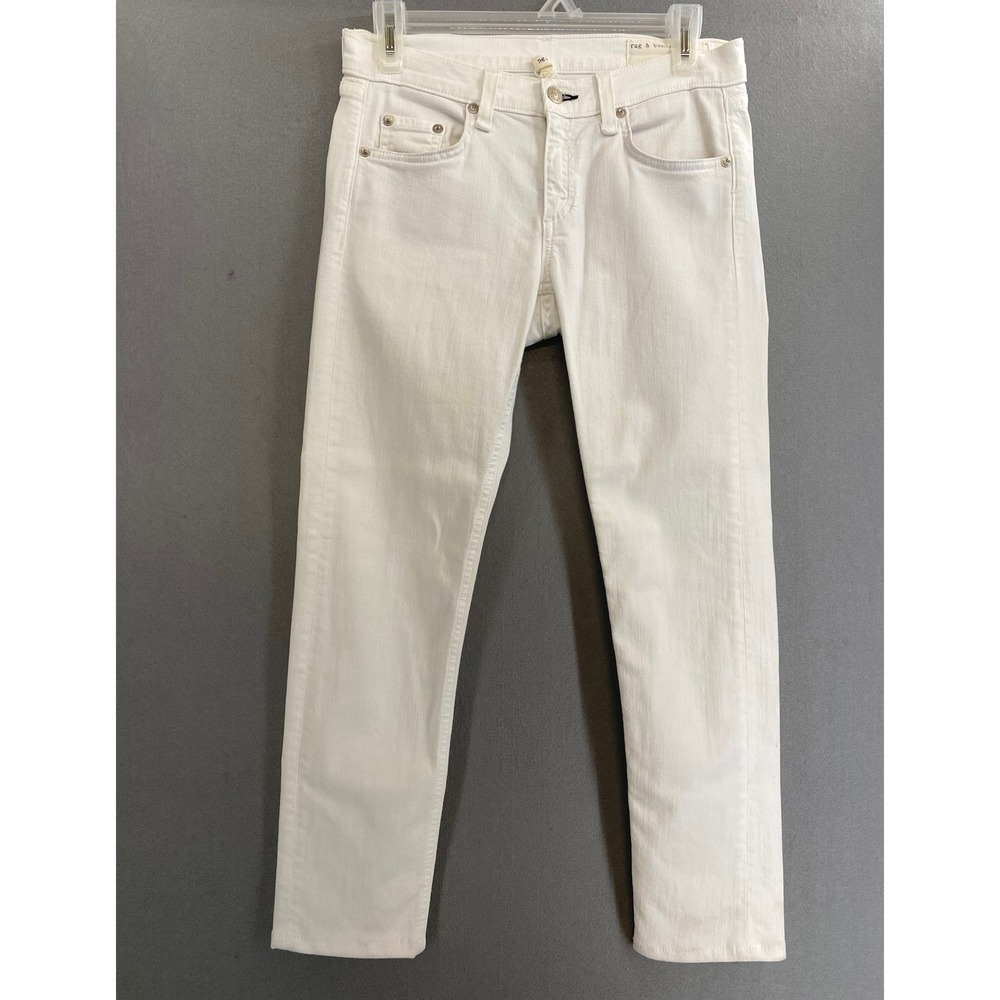 Rag & Bone The Dre in Aged Bright White Jeans Size 6/25 Made in USA